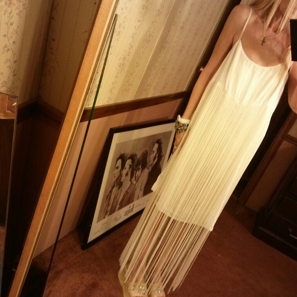 SOLD FP  white intimates flowing viola fringe maxi