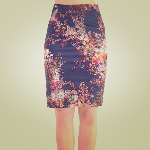 Modcloth "Brilliant Blogger" floral skirt