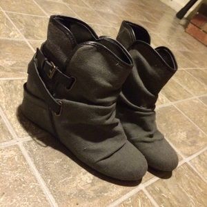 hidden wedge booties