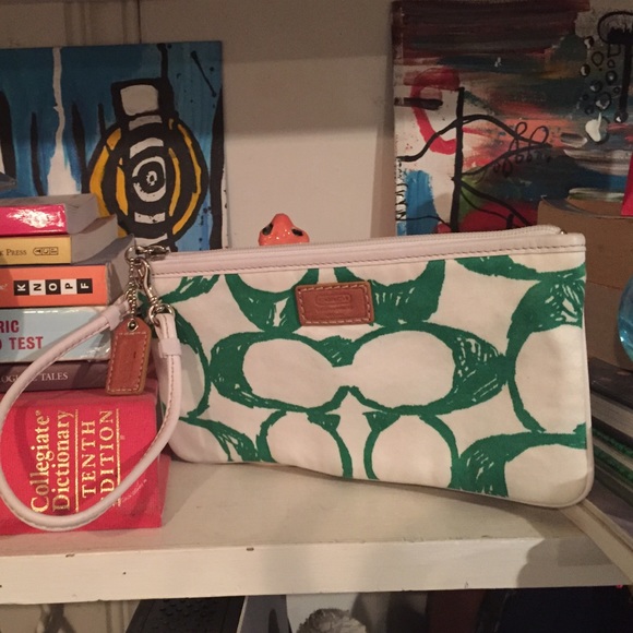 COACH scribble wristlet