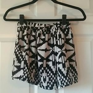 Black & White Aztec Print Shorts