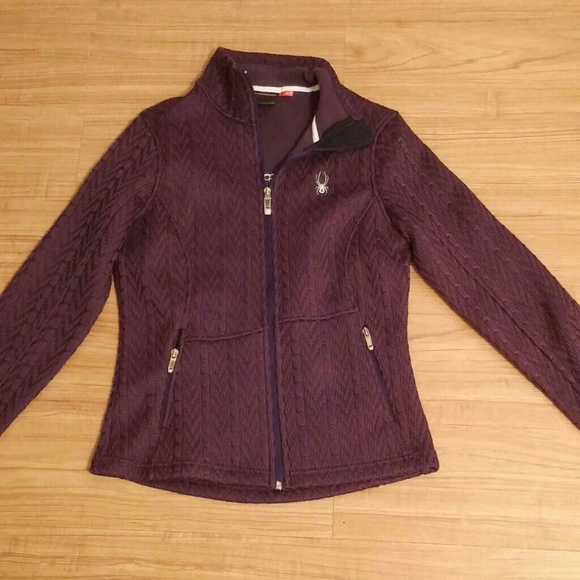 Spyder women's core cable knot zip up