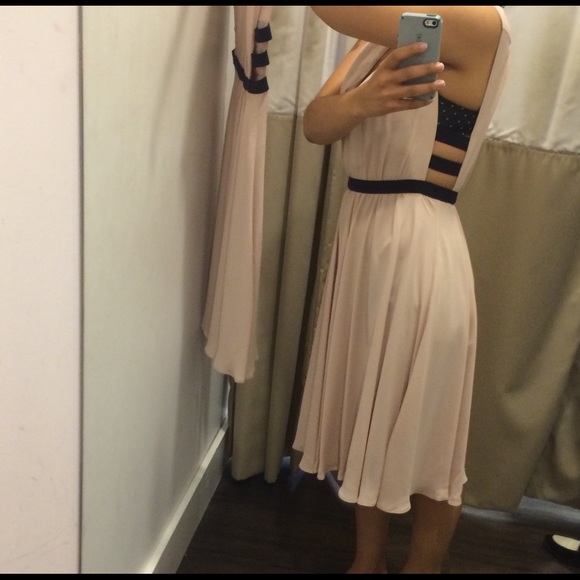 Bcbgmaxazria pink and black dress XS