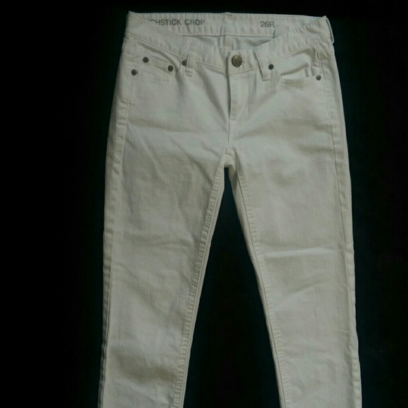 J.Crew Matchstick Crop white Jean - sz 26