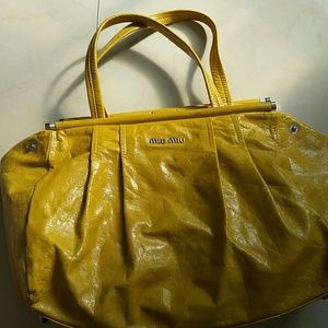 AUTHENTIC!! Yellow miu miu tote