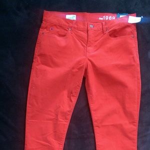 NWT Gap 1969 Red cord leggings jeans - sz 29