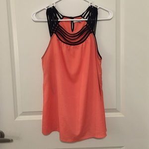 Naked Zebra tank top with black straps