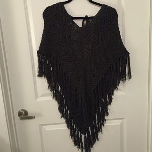 Hunter green poncho