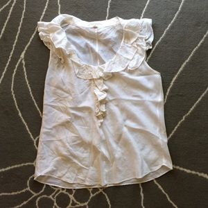 Banana Republic White Silk Top