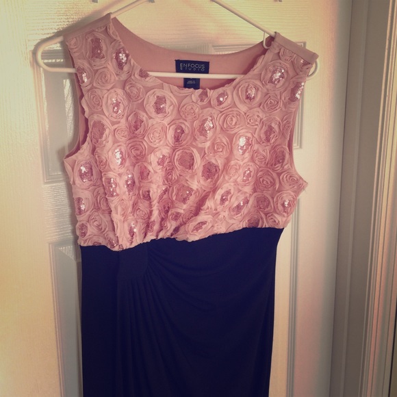 Pink and black dress