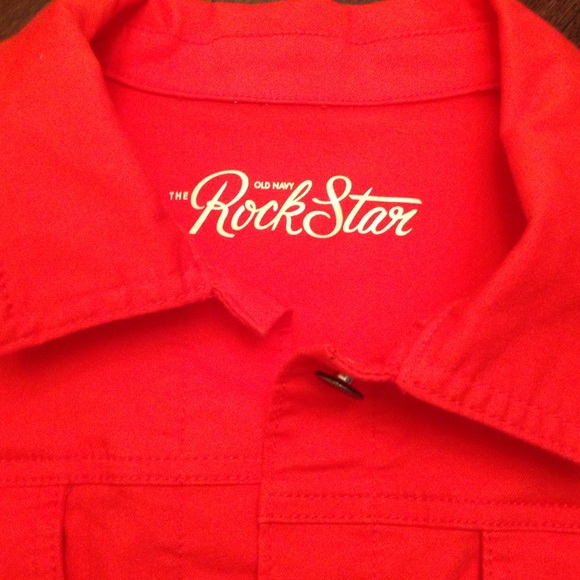 NWOTS OLD NAVY SZ XL JACKET SLEEVELESS ORANGE RED - Picture 2 of 3