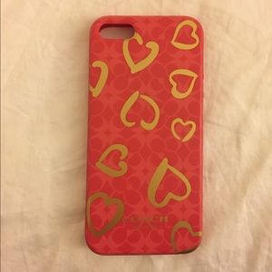 Coach Waverly Hearts iPhone 5 Case Silicone NEW