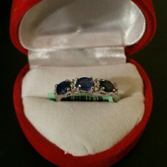 *SOLD* Himalayan Kyanite & White Topaz Ring Size 7