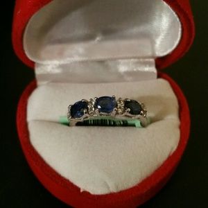 *SOLD* Himalayan Kyanite & White Topaz Ring Size 7