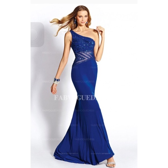 Blue Prom Dress - Picture 3 of 4