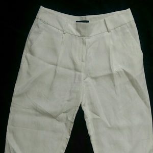 Ann Taylor white linen cropped pants - sz 2