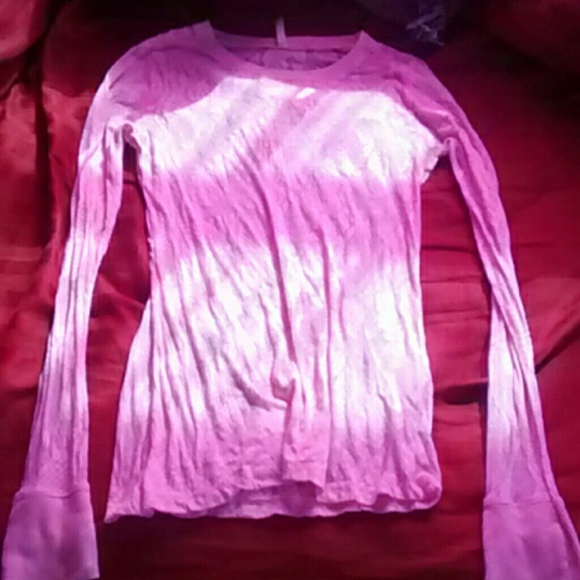 Long sleeve, lace print shirt. - Picture 1 of 2