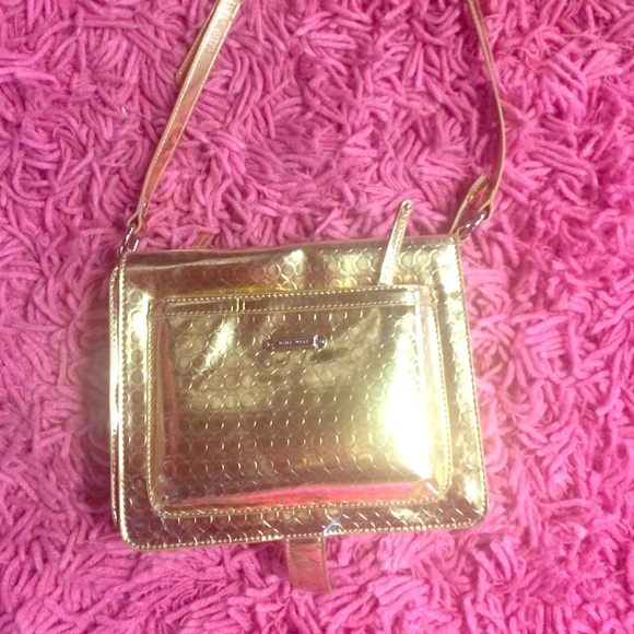 Shimmery Gold Crossbody iPad Purse