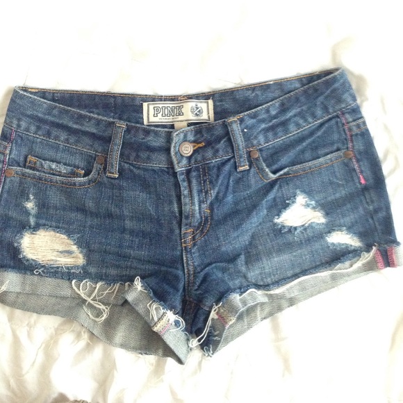 PINK Victoria Secret Distressed Shorts