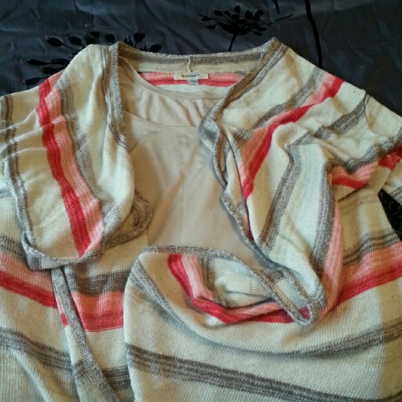 Striped cardigan with matching shell tank