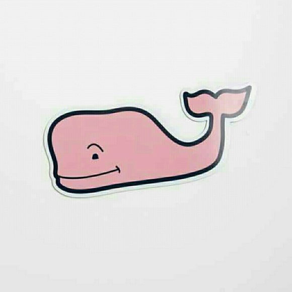 One classic pink whale sticker