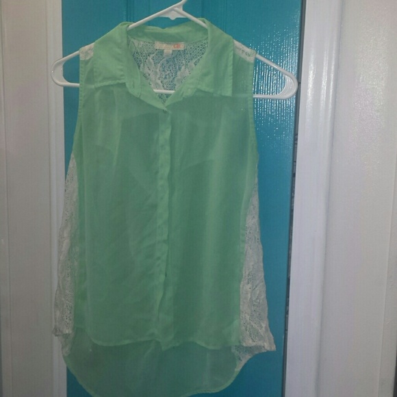 Gianni bini mint green top