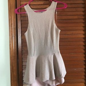 Pink/silver Peplum top