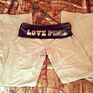 Victoria secret love pink yoga pants