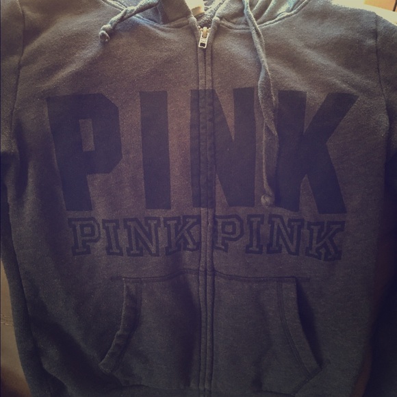 🌸 VS PINK hoodie~ Grey/Black
