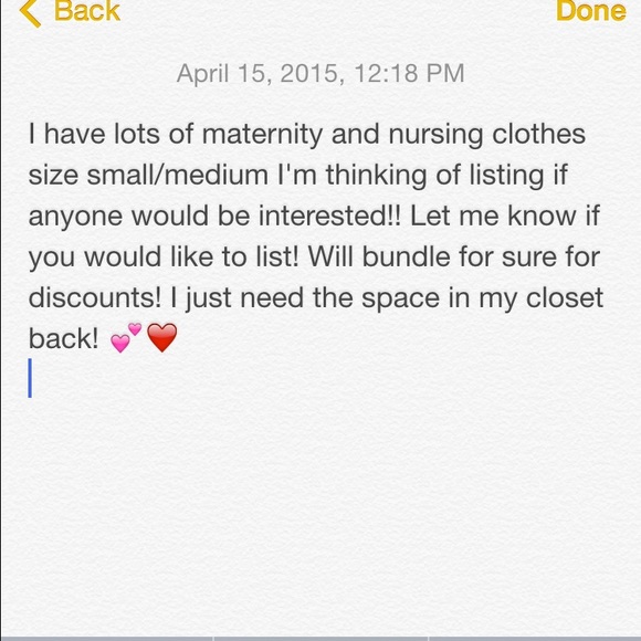 Maternity and nursing clothes!!