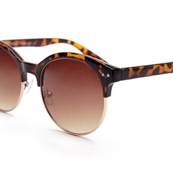 Tortoiseshell half-frame sunglasses - Picture 4 of 4