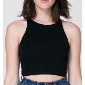 Grey sleeveless crop top American apparel