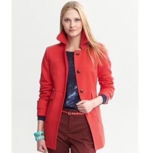 Banana Republic textured red coat
