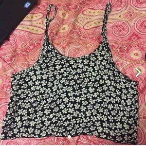 Brandy Melville black and white crop tank