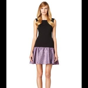 $325 Erin Fetherston Hepburn Dress Black/Violet 2