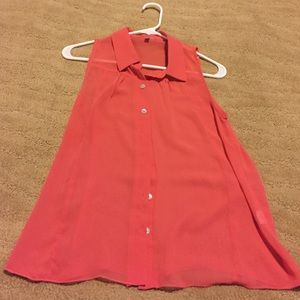 sheer coral top