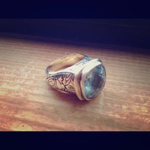 Aquamarine ring size 6 1/2- 7
