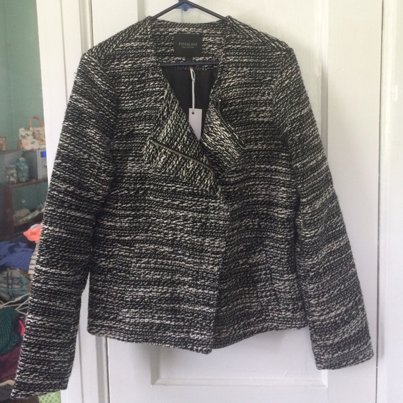 Piperlime Collection tweed Moto jacket XL NWT