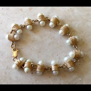 Vintage Pearl and 14K Bracelet