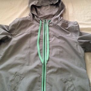 Zumiez gray/turquoise windbreaker