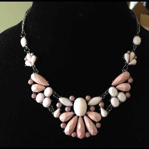 Pink and Ivory Statement Necklace - Picture 2 of 3