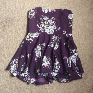 Purple Floral Romper