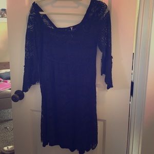 Black small/petite free people dress. Super cute.