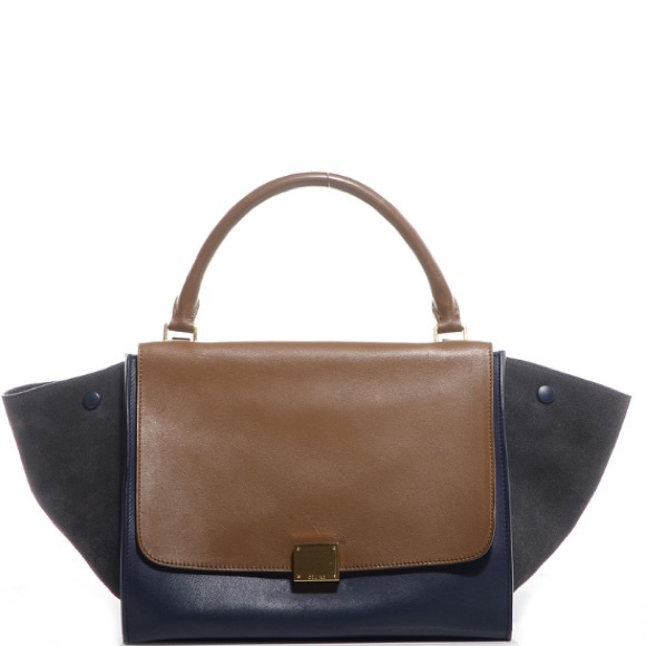 Celine Smooth Calfskin Suede Medium Trapeze