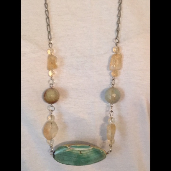 Long BEACHY gemstone necklace LOVE IT 😘
