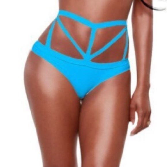 Other - Strappy bikini bottom- blue