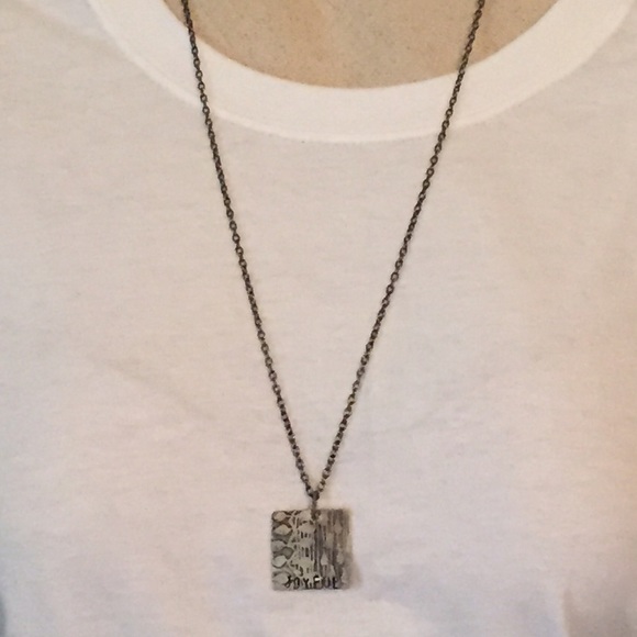 JOYFUL!!! handmade & artist signed necklace LOVE! - Picture 2 of 4