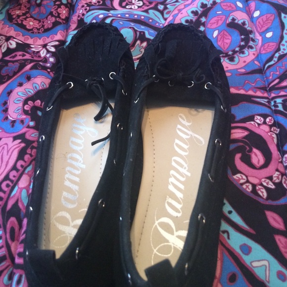 Rampage brand black  moccasins