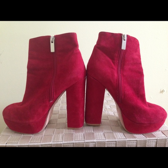Dolce Vita Shoes - Dolce Vita Red Suede Platforms