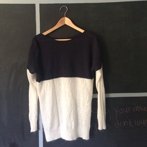 black and white sweater